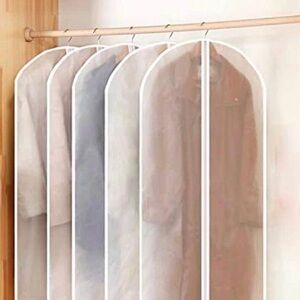 Transparent Garment Covers for Closet Organization